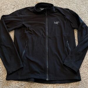 Mens medium Arc'teryx Men's Black Full-Zip Fleece Jacket